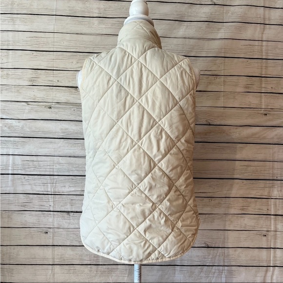 J. Crew Mercantile White/Cream Puffer Vest Size X-Small - Picture 6 of 12
